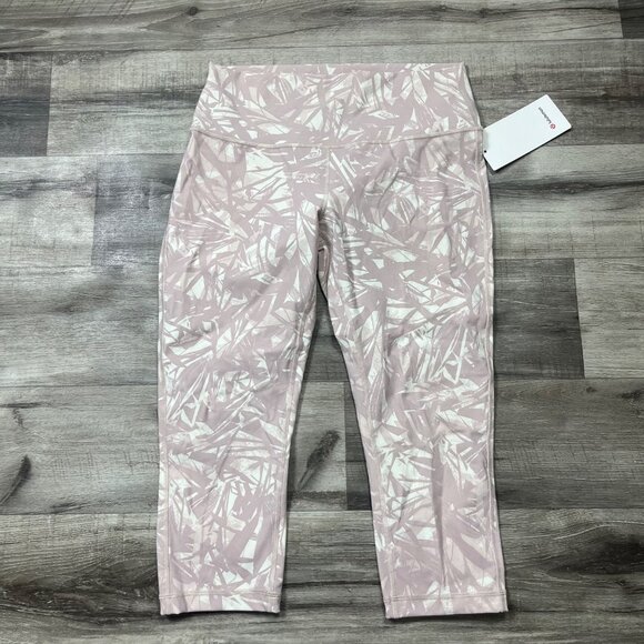 Lululemon Athletic Wunder Under HR Yoga Pants Crop 21” Ivory NWT Women’s Sz 12 - Picture 1 of 8
